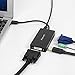 Alxum 4-in-1 Mini DisplayPort (Compatible Thunderbolt) to HDMI/DVI/VGA Adapter Cable with Audio Output Converter [DP 1.2 Version] for Apple MacBook Air Pro, Microsoft Surface Pro, Surface Book, Black