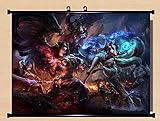 NEW Home Decor Anime League of Legends LoL Whole Roles Cosplay Wall Scroll Poster Fabric Painting 22 X 16 Inches-2874