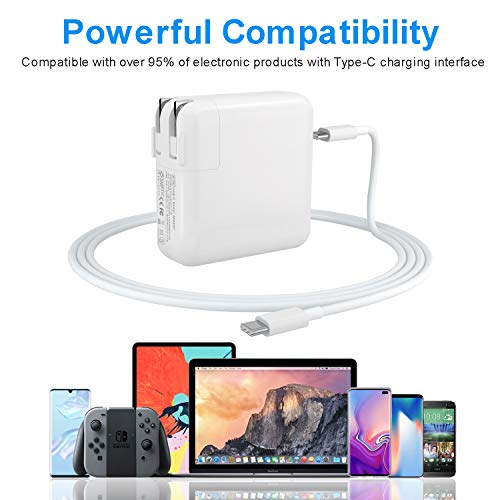 61W USB C Power Adapter Charger, UL Certified USB Type C Wall Charger with Power Delivery Fast Charging USBC Brick for MacBook Pro 13", MacBook Air, iPad Pro 2018, iPhone XS/Max/XR/X/8/8+ and More