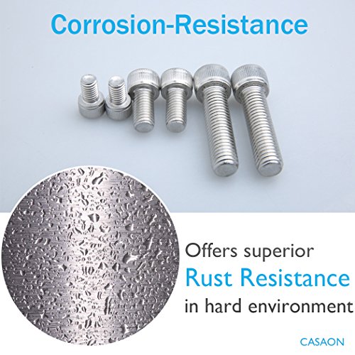 440pcs M3 M4 M5 304 Stainless Steel Precise Metric Allen Hex Head Cap Self Tapping Screws and Nuts Handy Assortment Kit with Box, Round Flat Socket Bolts and Nuts Set - Thumbnail 3