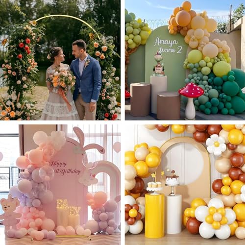 BIXVSIN 2.2m Metal Wedding Arch Backdrop Stand Arch Frame for Birthday Party Anniversary Celebration Studio Background Decoration