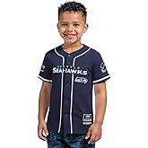 Pro Standard Toddler NFL Seattle Seahawks Mesh Button Down Mesh Top Midnight Navy