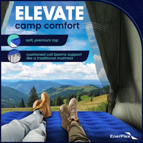 EnerPlex Camping Air Mattress With Built In Pump Queen Blow Up