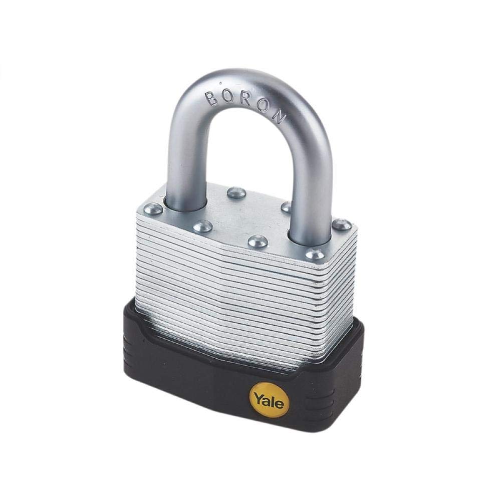 Yale Y127/55/129/1 High Security Anti Cut Laminated Padlock, Yellow, 45mm, pack of 1, suitable for outdoor use
