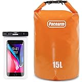 PACEARM Floating Waterproof Dry Bag 15L/20L Roll Top Sack Keeps Gear Dry for Kayaking, Rafting, Boating