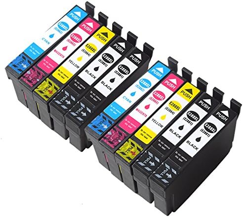 Ouguan Ink Remanufactured 288 288XL Ink Cartridge Compatible for use in Epson Expression Home XP-330, XP-340, XP-430 XP-440 XP-434 XP-446 Printers (4 Black, 2 Cyan 2 Magenta, 2 Yellow 10 Pack)