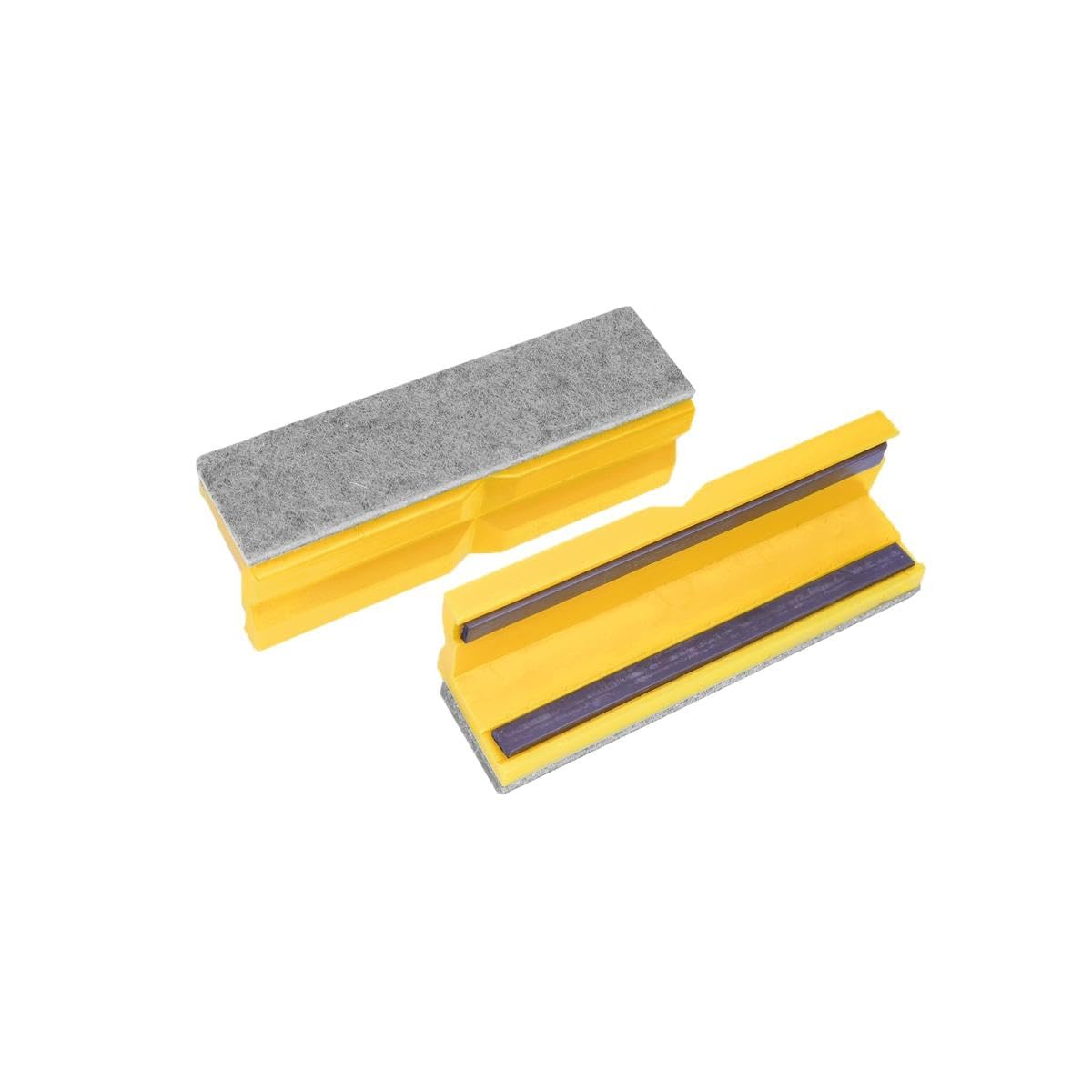 Bernstein Tools for Electronics Vice Jaws 125 mm Magnetic Protective Jaws Yellow Plastic with Felt Coating and Profiled Surface