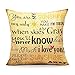 4TH Emotion You are My Sunshine Love Quotes Home Decorative Vintage Throw Pillow Cover Cusion Case Cotton Linen 18 x 18 Inches