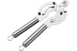 Generic Durable Multifunctional Stainless Steel Lid Lifter Can Opener Ergonomic Design for of Jars Cans Seniors Arthritis Cam