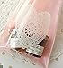Yunko 100 Pcs Lace Heart DIY Soap Cookies Candy Bakery Cello OPP Packing Bags With 100 Twist Ties