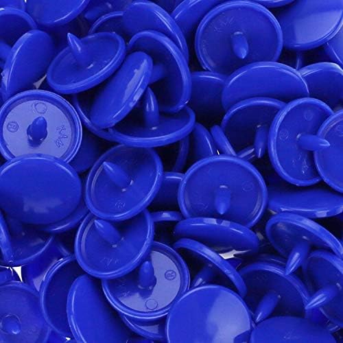 100 Sets KAM Size 20 T5 Resin Plastic Snaps Buttons Fasteners Punch Poppers for Cloth Diaper/Bibs/Unpaper Towels/Nappies/Buttons/Mama Pads (B16 - Royal Blue)