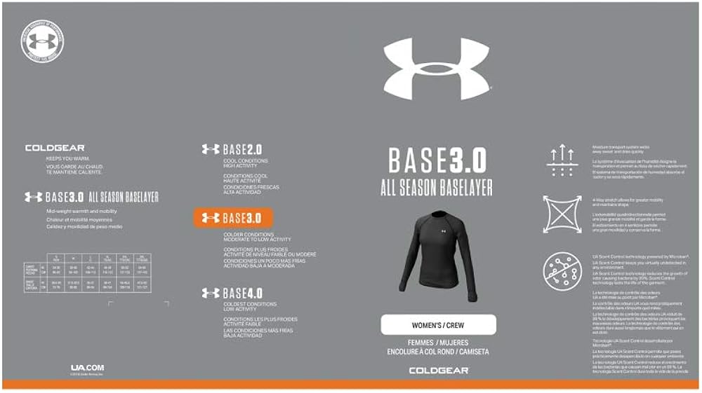 Under Armour Women's Base 3.0 Crew-Neck T-Shirt: Clothing