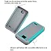 LG Ultimate 2 Case, SOGA [Smart Defender Series] Shockproof Hybrid Grid Armor Case for LG Ultimate 2 L41C / L70 - Grey Mint Blue/Grey