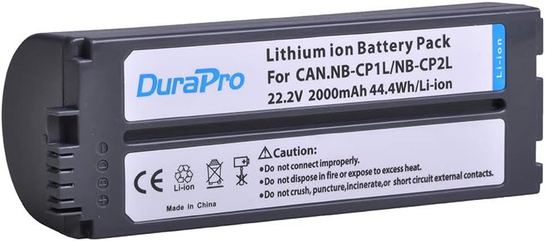 DuraPro 2000mAh NB-CP2L NB CP2L Battery for Canon NB-CP1L CP2L Canon Photo Printers SELPHY CP800, CP900, CP910, CP1200,CP100,CP1300