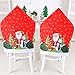 Funkprofi Santa Snowman Elk Christmas Hat Chair Covers Christmas Decor Dinner Chair Xmas Cap Sets (6pcs)