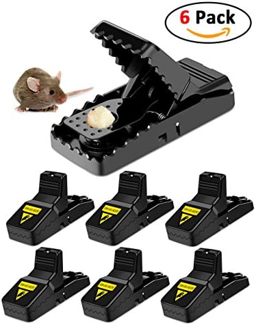 WEIO Mouse Trap, Upgraded 6 PACK Sensitive Mouse Traps Quick Kill Effective Rat Trap That Work Reusable and Durable Mice Traps Easy Set Rodent Traps
