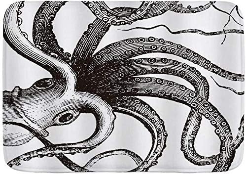 Mesllings - Alfombra de baño con diseño de pulpo, monstruo marítimo