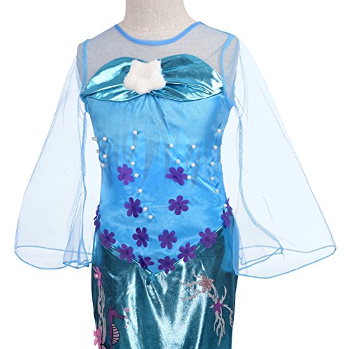 Dressy Daisy Girls' Princess Mermaid Costumes Fancy Dress Up Halloween Costume Size 4T