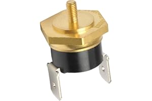 Fielect KSD301 Thermostat Temperature Control Switch,Adjust Snap Disc Temperature Switch 150°C Copper M4 Normally Closed 1 Pcs