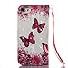iPhone 7 Case,iPhone 8 Case,Durable Kickstand Wallet Case with Inner Silicone Bumper Cover Full Protective Flip Folio Shell Cover with Credit Card Holder for Apple iPhone 7-Butterfly
