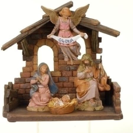 5 Inch 4 Piece Plus Fontanini Nativity Stable 54474