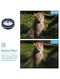 Apexel 10 en 1 teléfono lente Kit 198 Degree Fisheye Lens + 2 x Telephoto Lens + 0,63 x Wide lente & 15 x Macro Lente + CPL lente + 2 pcs Caleidoscopio lente + 3 Pcs Filtros para iPhone Samsung y Android Smartphone