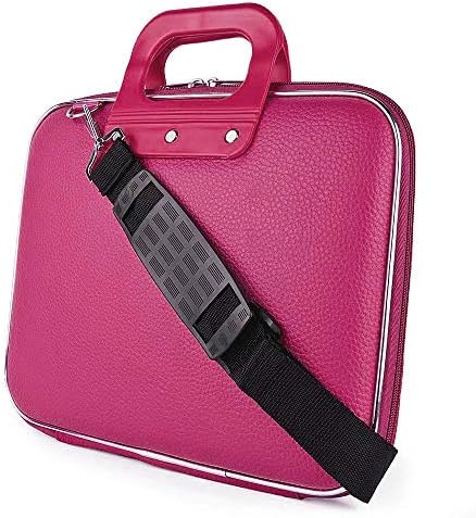 Style Homez SHLBPUHS01F Unisex Hard Shell Briefcase 14-inch Laptop Bag with Strap (Fuchsia Pink)