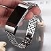 bayite For Fitbit Charge 2 Bands, Replacement Metal Bands for Fitbit Charge 2, Black Style E