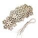 ROSENICE 10pcs Wooden Snowflake Pendant Christmas Decor Hanging Hexagonal Embellishments