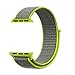 QIENGO Qifit New Nylon Sport Loop with Hook and Loop Fastener Adjustable Closure Wrist Strap Replacment Band for iwatch Apple Watch Series 1 /2 / 3,42mm,Flash