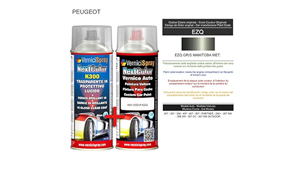 Kit Spray Pintura Coche Aerosol EZQ GRIS MANITOBA MET. - Kit ...