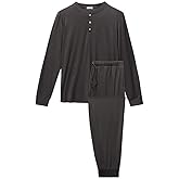 Eberjey Henry Men's Jersey Modal PJ Set (Charcoal Heather, Small)