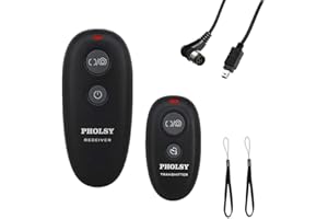 PHOLSY Wireless Shutter Release Camera Remote Compatible with Nikon Z5 Z8 Z9 Z7ii Z6 Z6ii D750 D780 D7500 D7200 D5600 D5500 P7700 P7800 P950 D90 D4 D5 D6 D800 D850 D810 D700 D300 D200 COOLPIX series