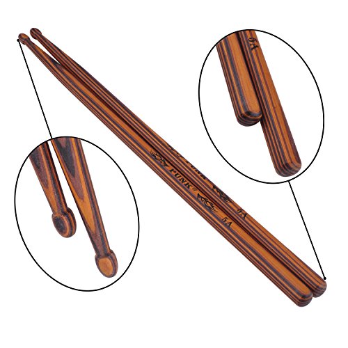 5A Wooden Drumsticks Drum Sticks Hard Maple Wood Drum Set Percussion Instrument Accessories of 1Pair - Thumbnail 3