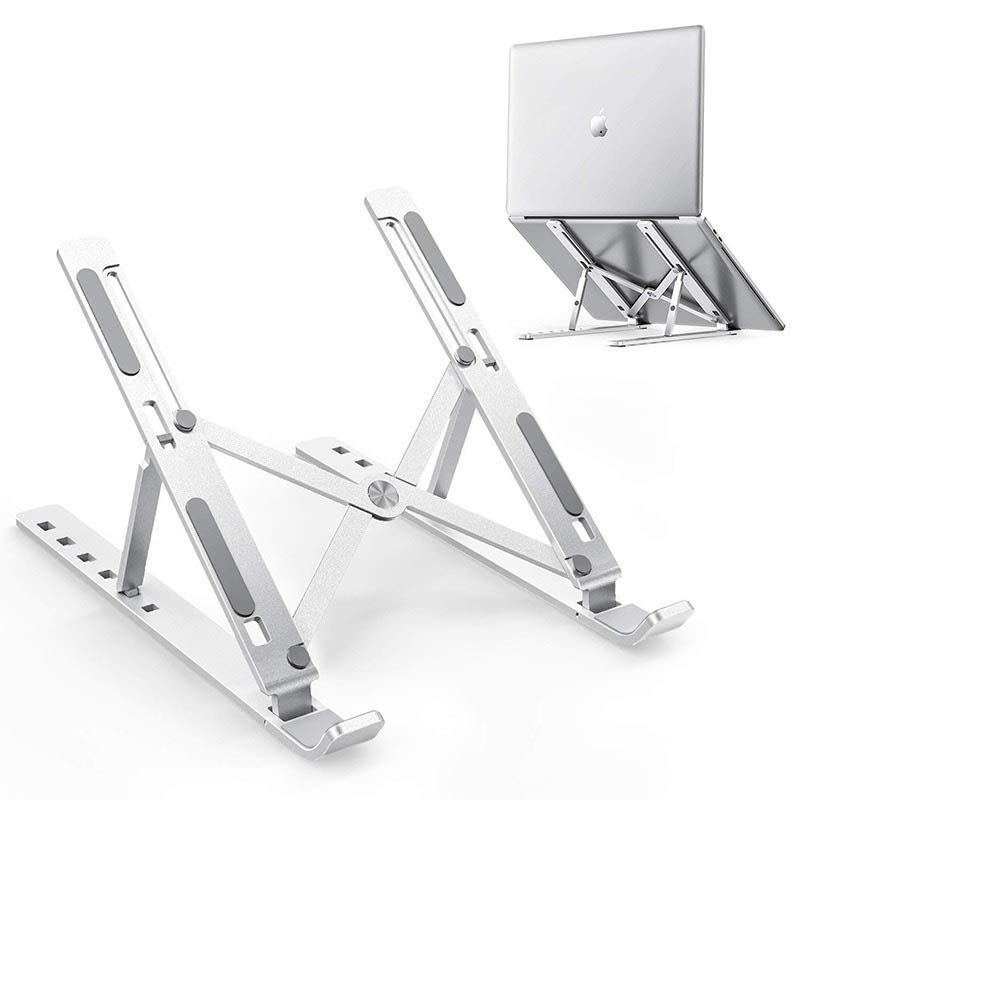 MX3 Laptop Stand Full Aluminium Computer Holder Portable Ventilated Desktop Laptop Holder Compatible with Apple MacBook, Air iPad Notebooks &Tablets