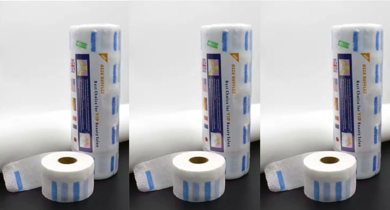 15 Roll Stretchy Disposable Neck Hair Paper Strips Barber Salon Hairdressing