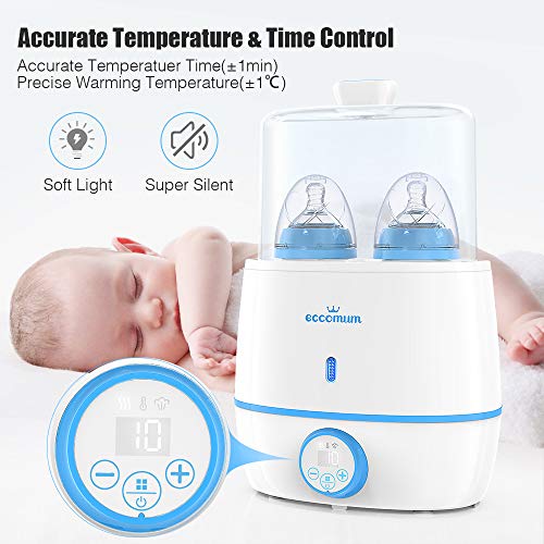 Baby Bottle Warmer & Bottle Sterilizer, 6in1 Double Bottle
