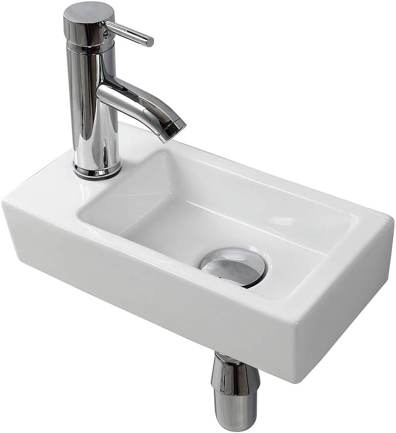 Wall Hung Basin Sink Small Cloakroom 