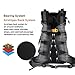 Loowoko Hiking Backpack 50L Travel Daypack Waterproof with Rain Cover for Climbing Camping Mountaineering (Black)