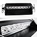 DIYAH 8 LED Warning Caution Car Van Truck Emergency Strobe Light Lamp For Interior Roof Dash Windshield (Amber and White)