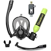 OCEADIVEO 0.5L Scuba Tank, Portable Pony Bottle for Shallow Water Diving | DOT Certified 0.5L aluminum tank meets safety standards, ideal for recreational snorkeling and diving use