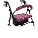 Crutcheze Pink Zebra Rollator Walker Seat and Backrest Covers Designer Fashion Accessories Made in USA