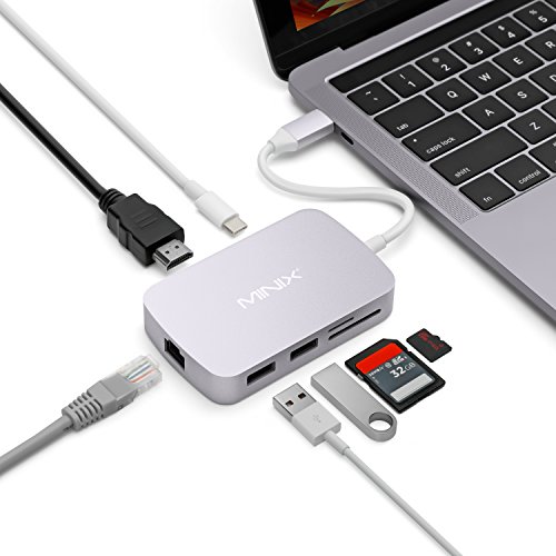 MINIX Neo C, USB-C Multiport Adapter with HDMI – Space Gray [GEN 2] (Compatible with Apple MacBook and MacBook Pro).Sold Directly by MINIX Technology Limited.