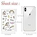 Zehhe Pack of 16 Sheets Unicorn Temporary Removable Tattoos for Kids Girls Boys Birthday Party, Unicorn Party Supplies Party Favor (Unicorn Tattoos)