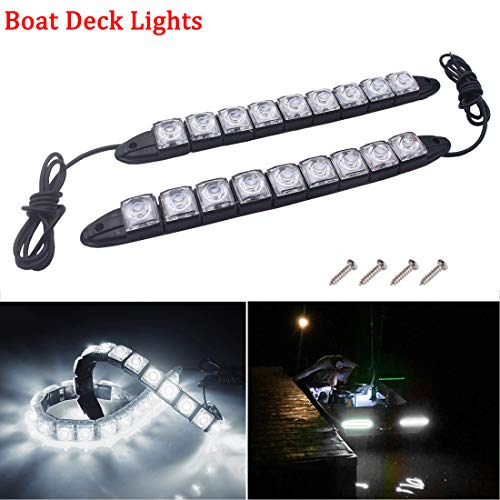 Botepon Marine Boat Bow Led Navigation Lights, Deck Lights, Safety Lights, Stern Lights, IP67 Waterproof for Boat Dinghy Pontoon Kayak Yacht Vessel Catamaran £¨White