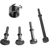5 Pcs Smoothing Air Hammer Bits Set, 0.401 Shank Air Hammer Tools Kit | Air Hammer Attachments , Air Chisel Bits , Extended Length Pneumatic Hammer Tool With Spring