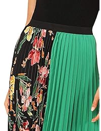 SheIn falda plisada de verano con estampado floral en A para dama