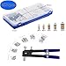 LETB 202 PCS Rivet Nut Tool Kit Set Riveting Nuts, Heavy Duty Hand Blind Riveter Kit Tools, Wrench Threaded Insert Rivnut Included M3 M4 M5 M6 M8,Durable Robust Steel Aluminum Rivets Tool (202 pcs)