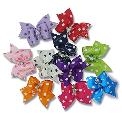 Blyyasgi® Wholesale Lots Rubber Band Hair Bow Headdress Flower for Puppy Dog Pets Gift (10 pieces) - Thumbnail 5