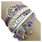 Jovana New Hot Cute Fashion Retro PU Leather Alloy Bracelet Wristlet Bangle Wrist Band Hand Chain